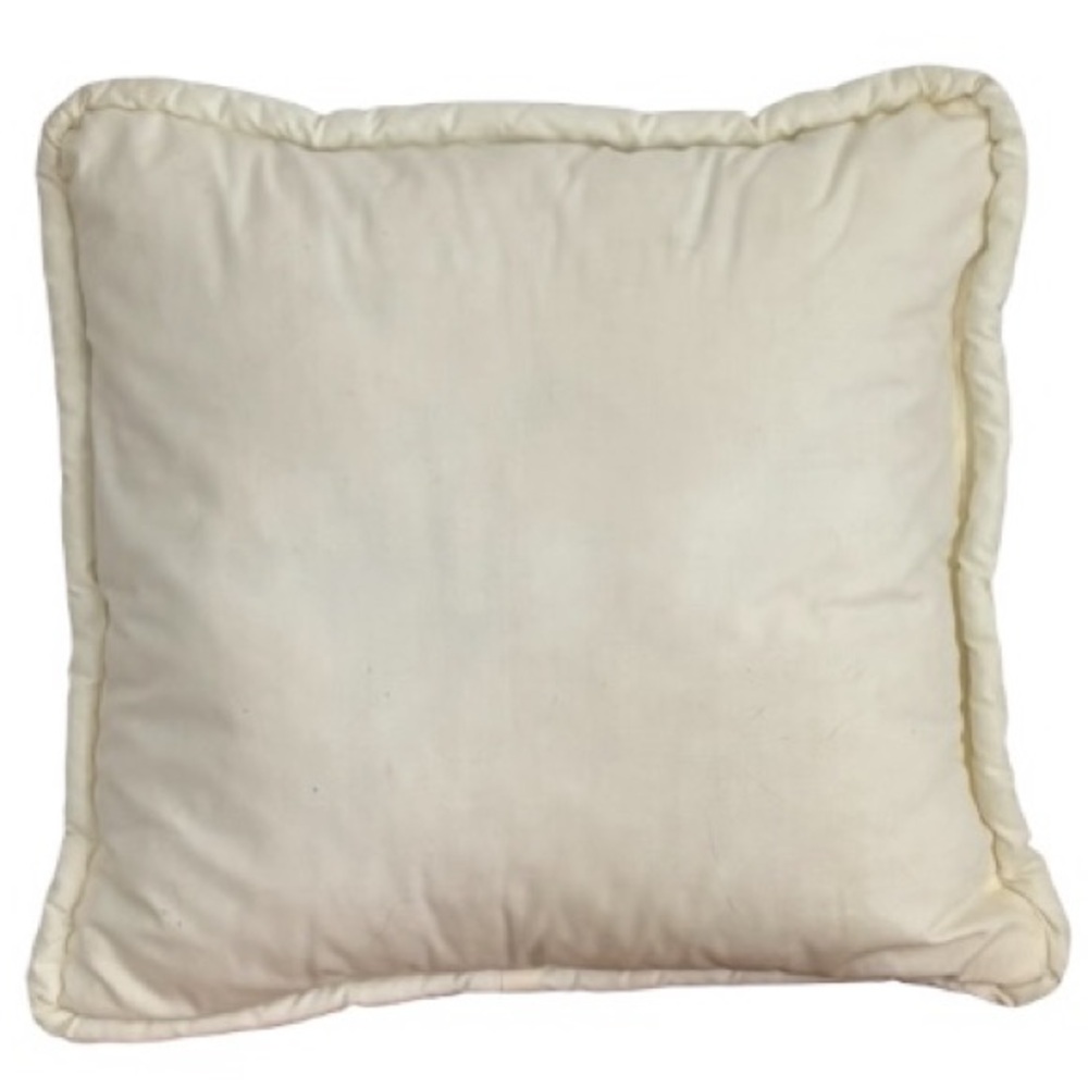 Vintage Handmade Pillow 3D Silk Flowers French Country Cottage Cream Ivory Roses - Picture 7 of 9